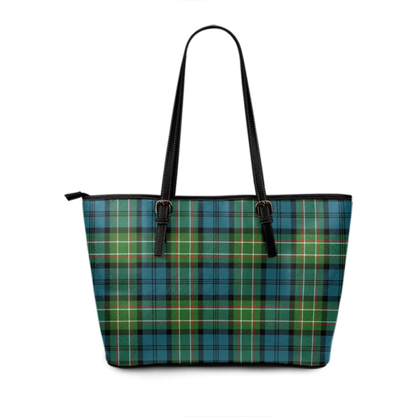 Allan Ancient Tartan Leather Tote Bag