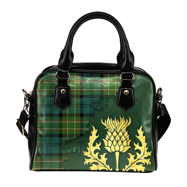 Allan Ancient Tartan Shoulder Handbag Thistle Oldest Style