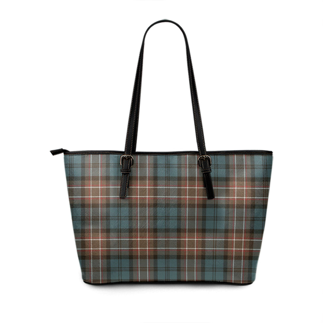 Allan Weathered Tartan Leather Tote Bag