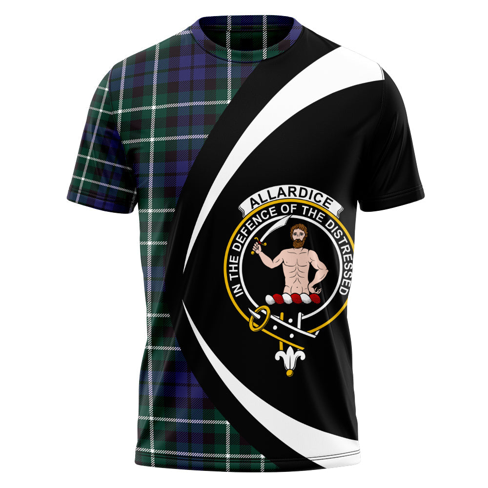 Allardice Clan Badge Tartan T-Shirt Circle Style Personalized