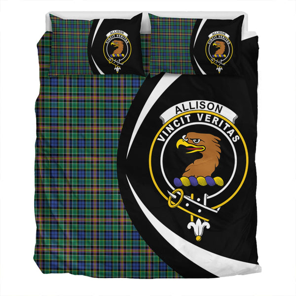 Allison Clan Badge Tartan Bedding Set Circle Style