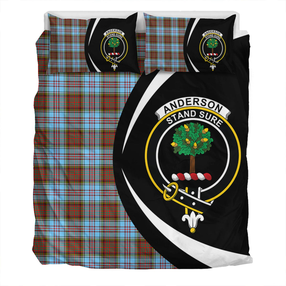 Anderson Ancient Clan Badge Tartan Bedding Set Circle Style