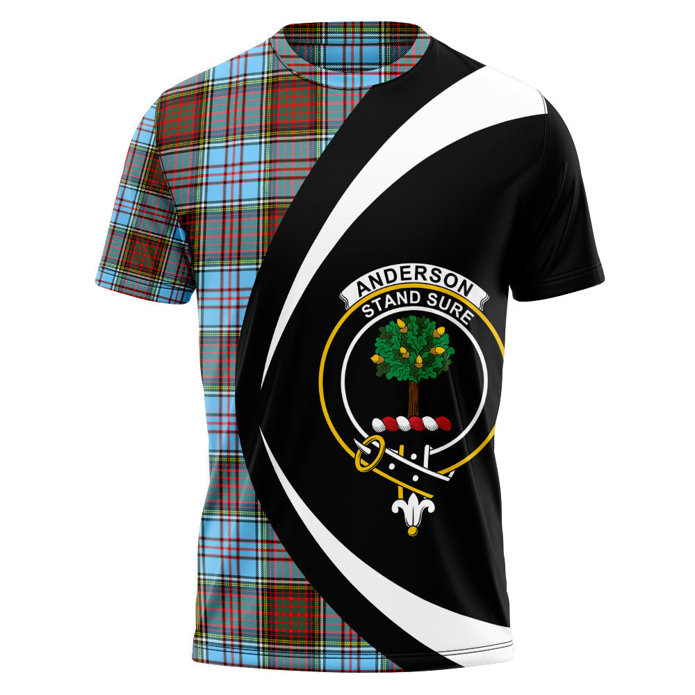 Anderson Ancient Clan Badge Tartan T-Shirt Circle Style Personalized