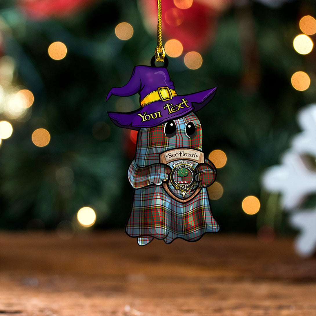 Anderson Ancient Clan Badge Tartan Wood Acrylic Ornament Halloween Ghost