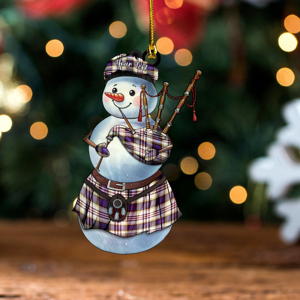 Anderson Arisaid Modern Tartan Wood Acrylic Ornament Snowman Bagpipe Personalized