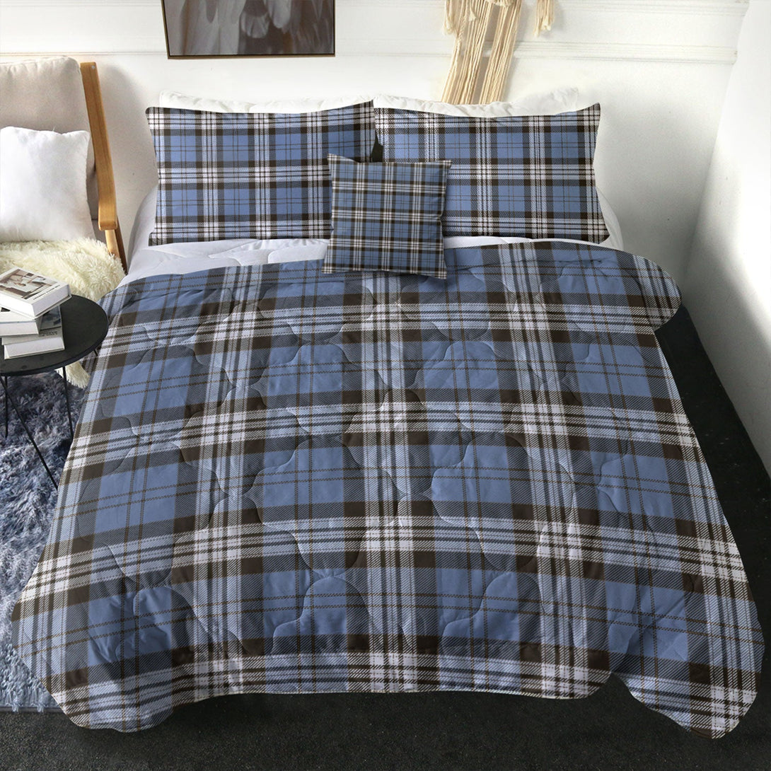 Anderson Blue Weathered Tartan Comforter