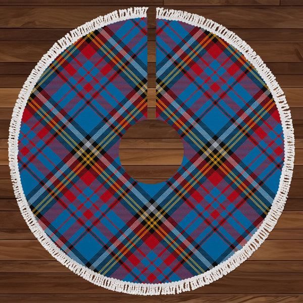 Anderson Blue Westwood Modern Tartan Christmas Tree Skirt