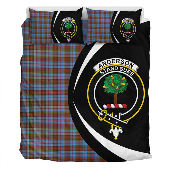 Anderson Modern Clan Badge Tartan Bedding Set Circle Style