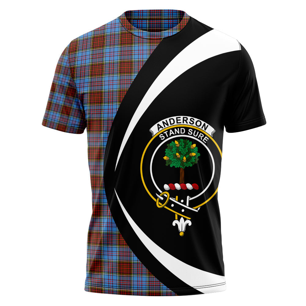 Anderson Modern Clan Badge Tartan T-Shirt Circle Style Personalized