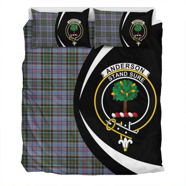 Anderson Old Ancient Clan Badge Tartan Bedding Set Circle Style