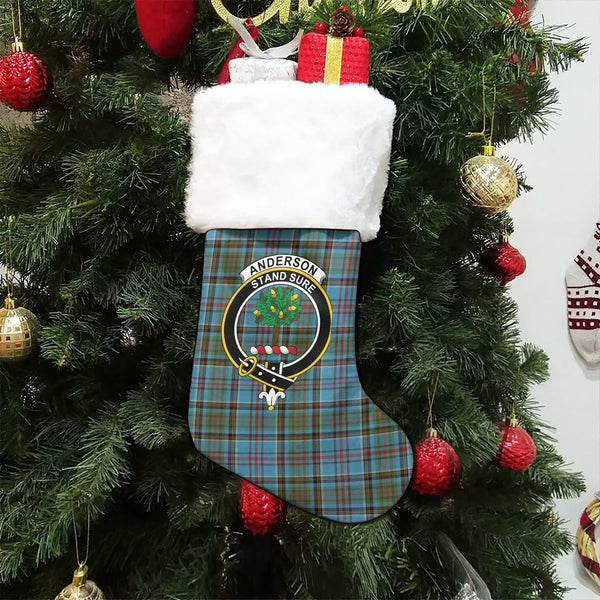 Anderson Old Modern Clan Badge Tartan Christmas Stocking