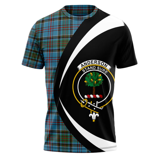 Anderson Old Modern Clan Badge Tartan T-Shirt Circle Style Personalized