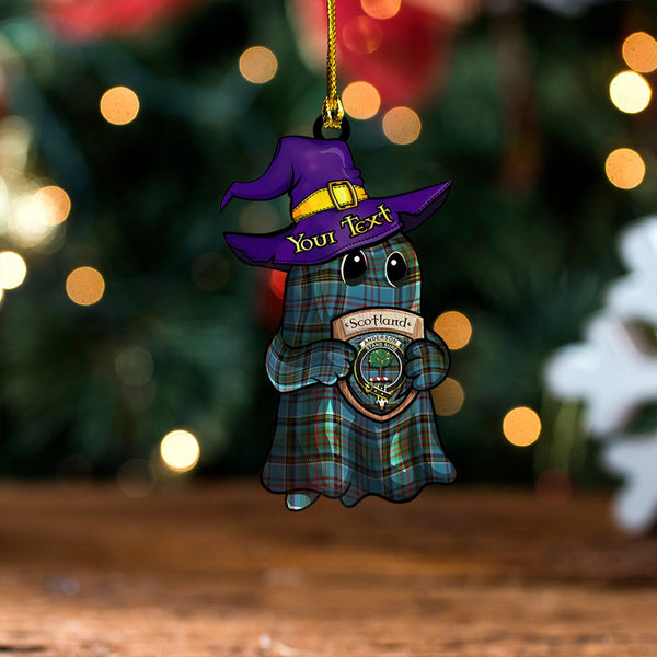 Anderson Old Modern Clan Badge Tartan Wood Acrylic Ornament Halloween Ghost