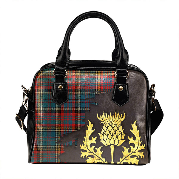 Anderson Red Tartan Shoulder Handbag Thistle Oldest Style