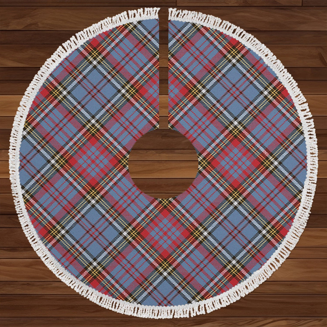 Anderson Red Weathered Clan Badge Tartan Christmas Tree Skirt