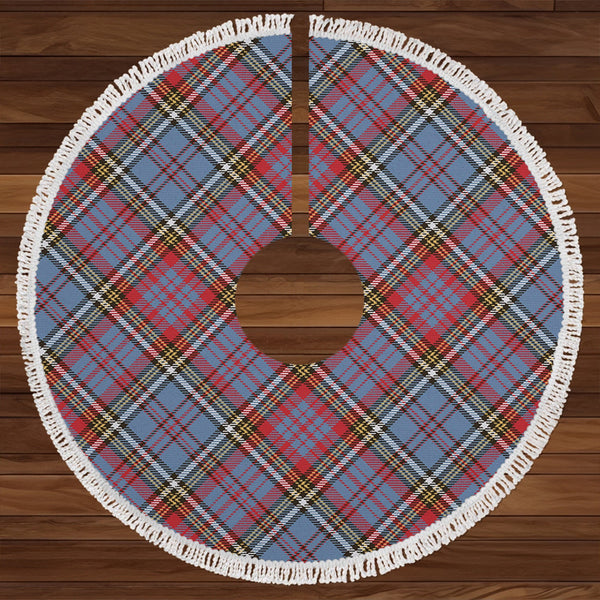 Anderson Red Weathered Clan Badge Tartan Christmas Tree Skirt