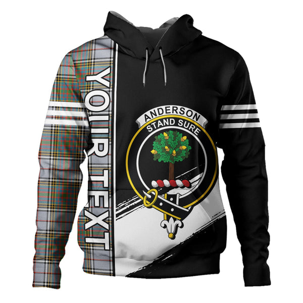 Anderson Ross Ancient Clan Badge Tartan Hoodie Quarter Style Personalized