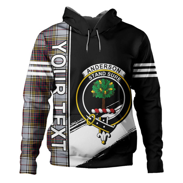 Anderson Ross Modern Clan Badge Tartan Hoodie Quarter Style Personalized