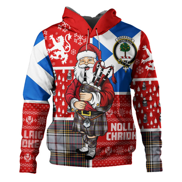 Anderson Ross Modern Clan Badge Tartan Hoodie Scotland Christmas Santa