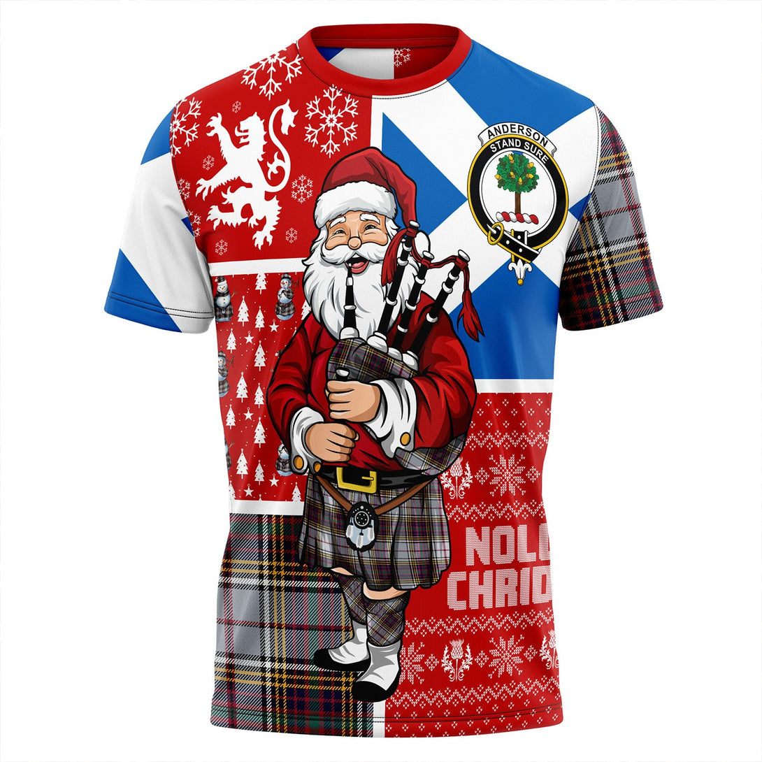 Anderson Ross Modern Clan Badge Tartan T-Shirt Scotland Christmas Santa