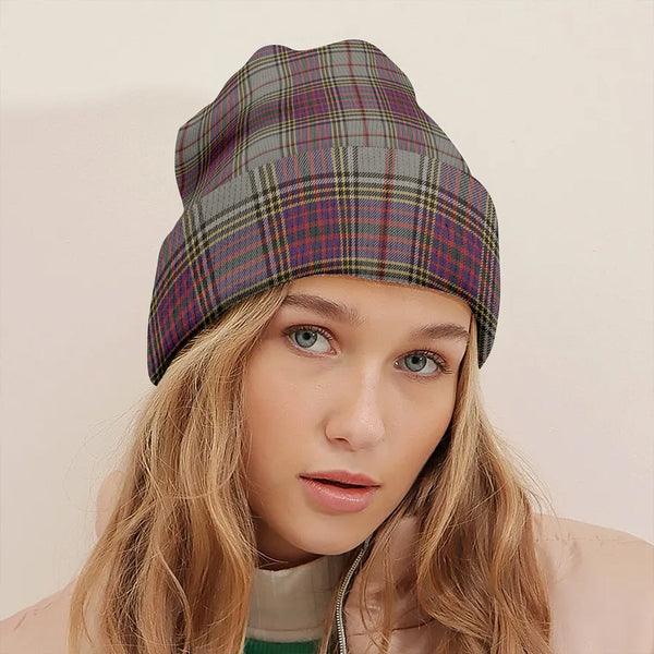 Anderson Ross Weathered Clan Badge Tartan Knitted Beanie