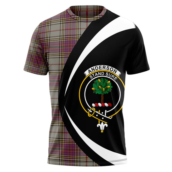 Anderson Ross Weathered Clan Badge Tartan T-Shirt Circle Style Personalized