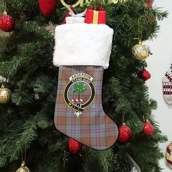 Anderson Weathered Clan Badge Tartan Christmas Stocking