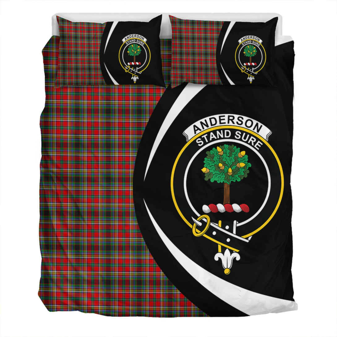 Anderson of Arbrake Clan Badge Tartan Bedding Set Circle Style