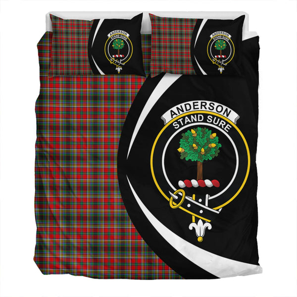 Anderson of Arbrake Clan Badge Tartan Bedding Set Circle Style