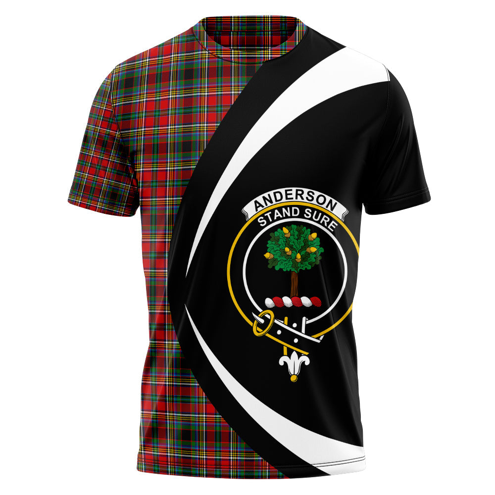 Anderson of Arbrake Clan Badge Tartan T-Shirt Circle Style Personalized