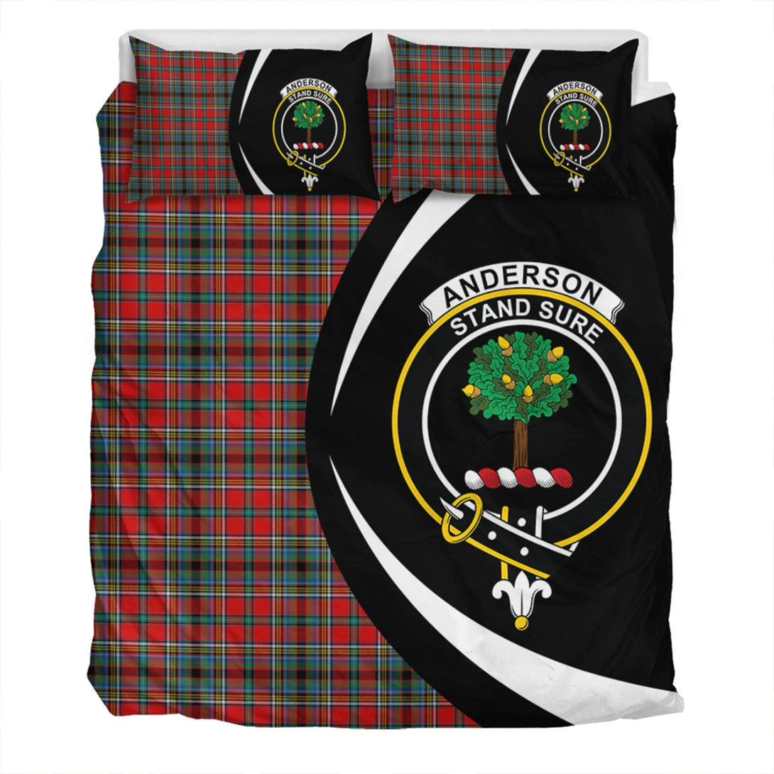 Anderson of Ardbrake Clan Badge Tartan Bedding Set Circle Style