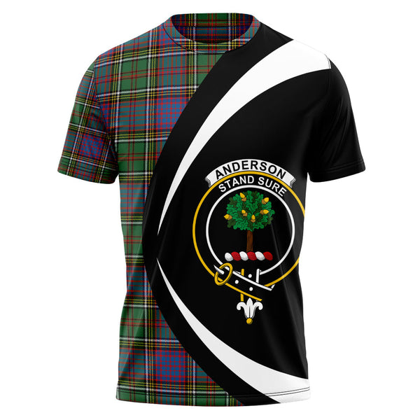 Anderson of Kinneddar Hunting Clan Badge Tartan T-Shirt Circle Style Personalized