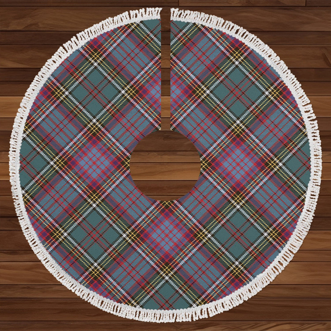 Anderson of Kinneddar Hunting Weathered Clan Badge Tartan Christmas Tree Skirt