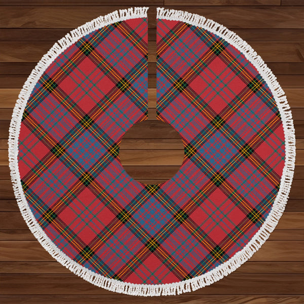 Anderson of Kinneddar Red Ancient Clan Badge Tartan Christmas Tree Skirt