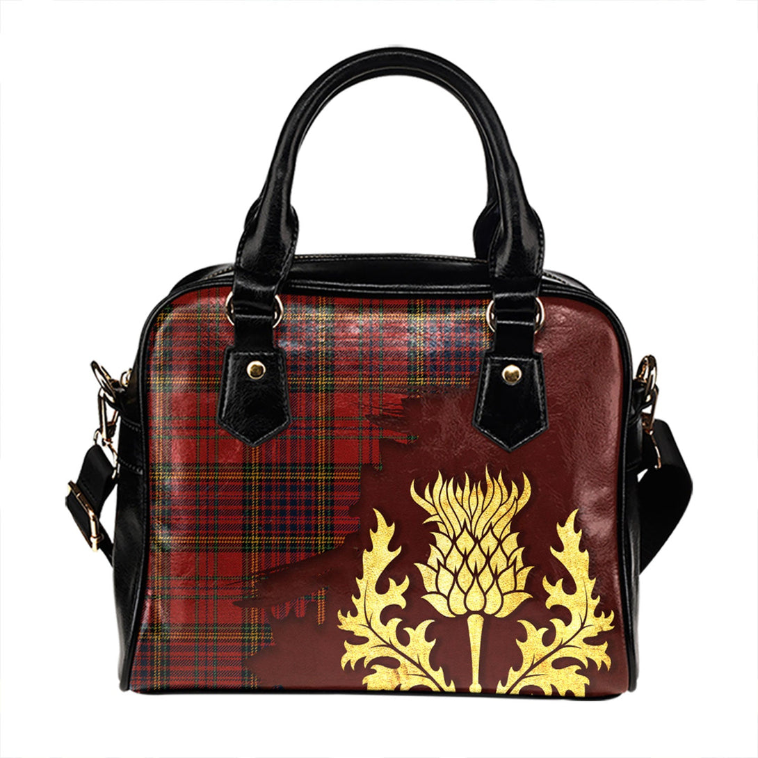 Anderson of Kinneddar Red Modern Tartan Shoulder Handbag Thistle Oldest Style