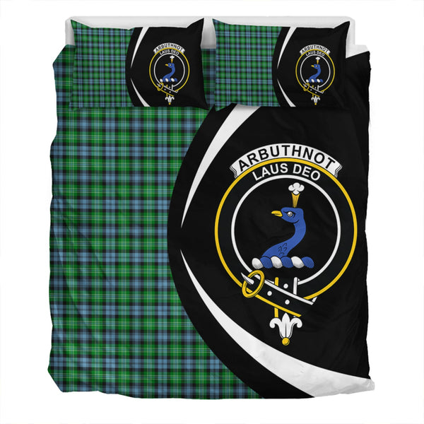 Arbuthnot Ancient Clan Badge Tartan Bedding Set Circle Style