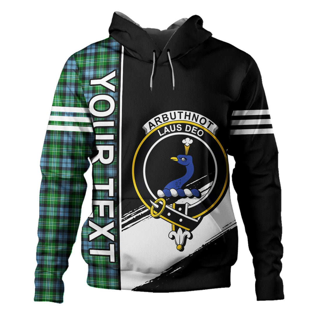 Arbuthnot Ancient Clan Badge Tartan Hoodie Quarter Style Personalized