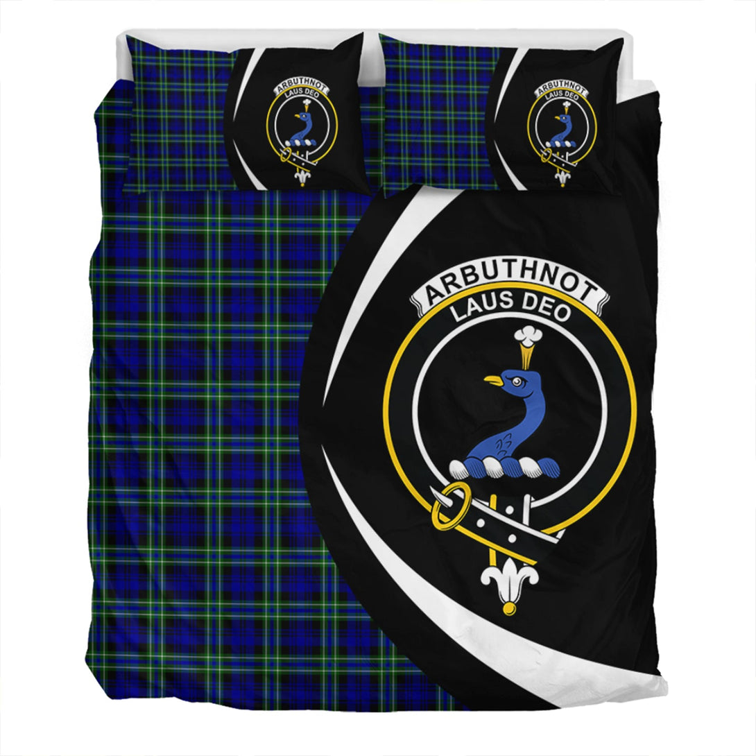 Arbuthnot Modern Clan Badge Tartan Bedding Set Circle Style