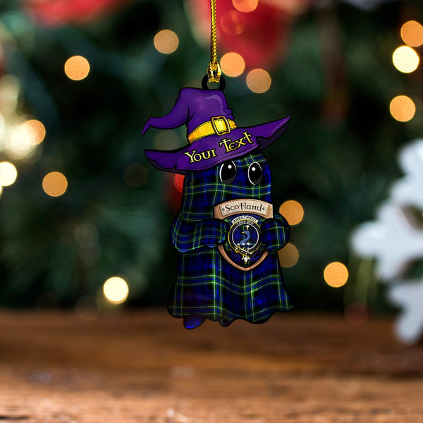 Arbuthnot Modern Clan Badge Tartan Wood Acrylic Ornament Halloween Ghost