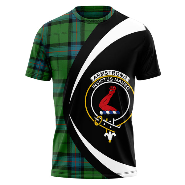 Armstrong Ancient Clan Badge Tartan T-Shirt Circle Style Personalized