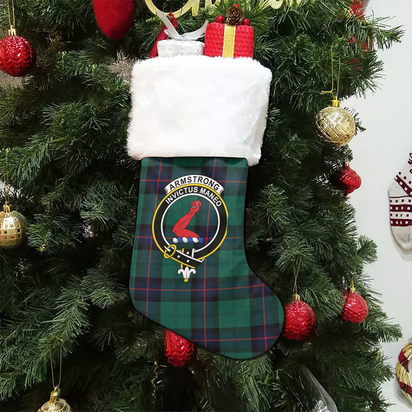 Armstrong Modern Clan Badge Tartan Christmas Stocking