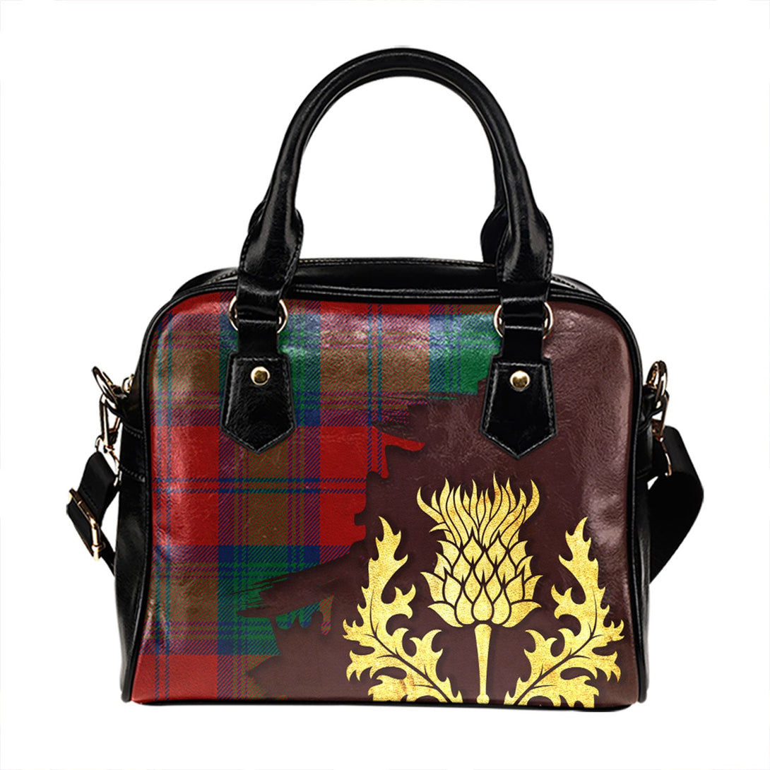 Auchinleck Tartan Shoulder Handbag Thistle Oldest Style