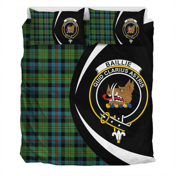 Baillie Ancient Clan Badge Tartan Bedding Set Circle Style