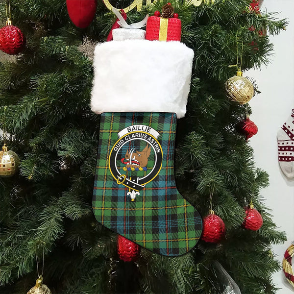 Baillie Ancient Clan Badge Tartan Christmas Stocking