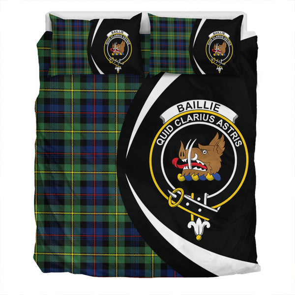 Baillie Modern Clan Badge Tartan Bedding Set Circle Style