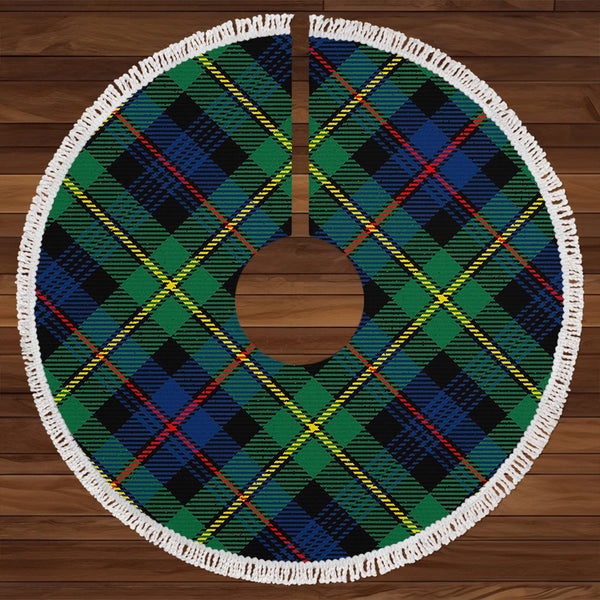 Baillie Modern Clan Badge Tartan Christmas Tree Skirt