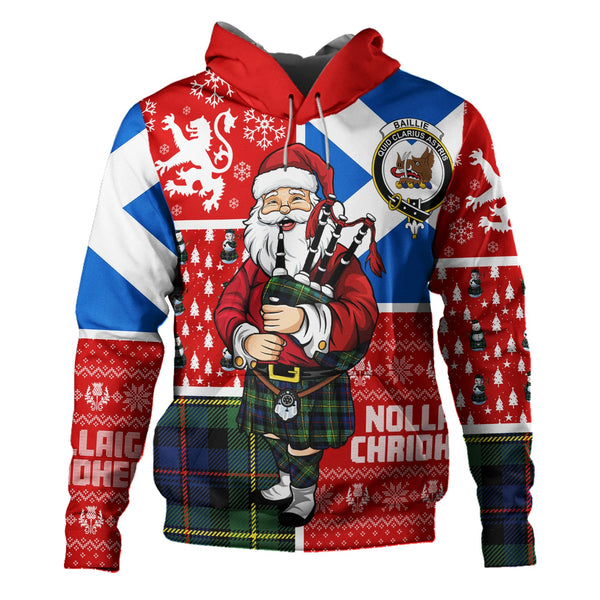 Baillie Modern Clan Badge Tartan Hoodie Scotland Christmas Santa