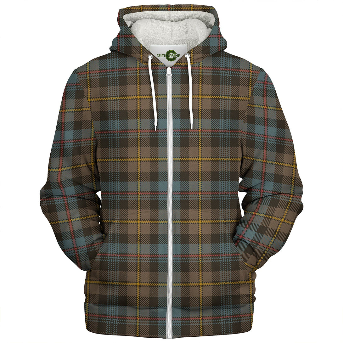 Baillie Weathered Clan Badge Tartan Sherpa Hoodie