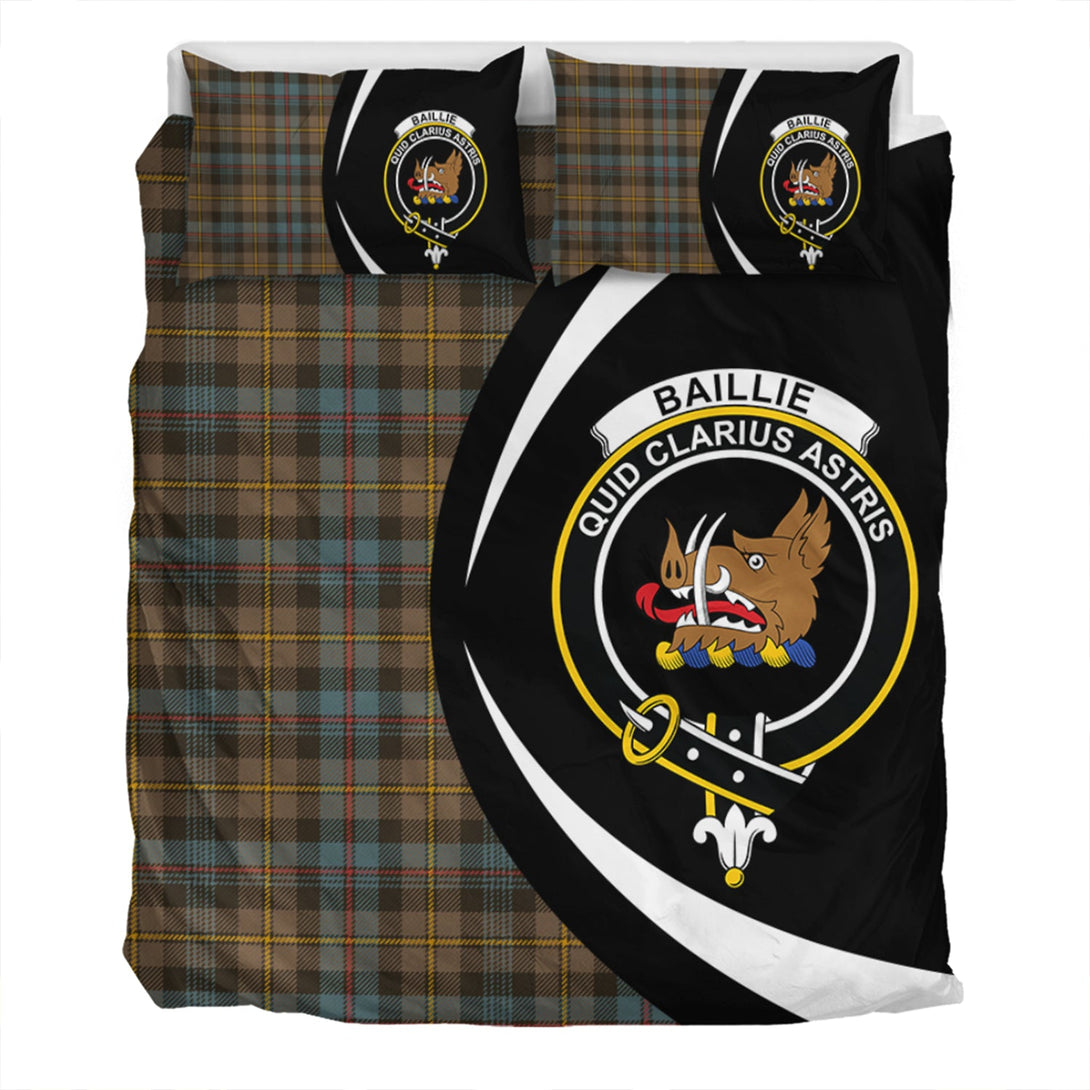 Baillie Weathered Clan Badge Tartan Bedding Set Circle Style