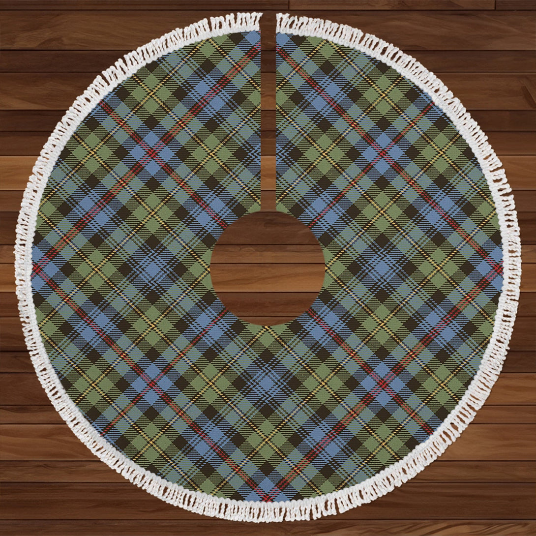 Baillie of Lamington Weathered Clan Badge Tartan Christmas Tree Skirt